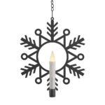 Flameless Hanging Snowflake Candles (Set of 4) - Image 3