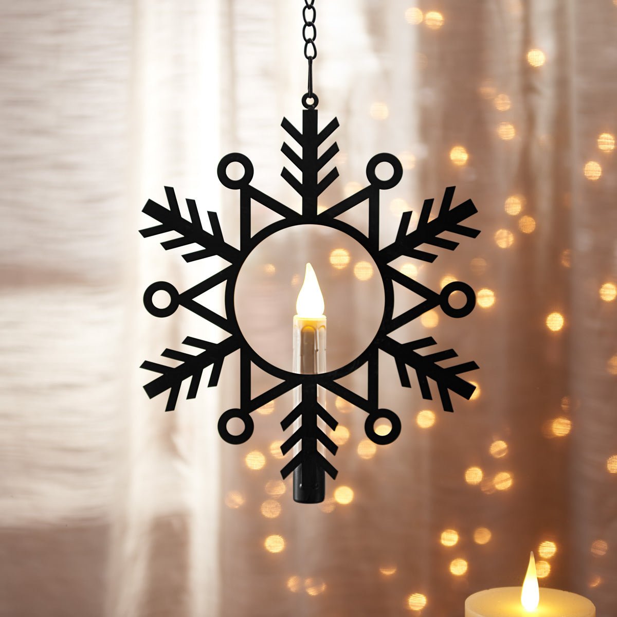 207521.jpg Flameless Hanging Snowflake Candles (Set of 4) - Image 1