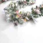White Flocked 9-Ft. Cordless Pre-Lit Indoor/Outdoor Garland - Image 2