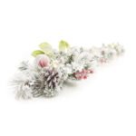 White Flocked 9-Ft. Cordless Pre-Lit Indoor/Outdoor Garland - Image 3