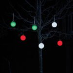 LED Outdoor Hanging Globe Ornaments (Set of 3) - Image 2