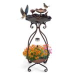 Solar Bird Bath Feeder and Planter - Image 12