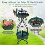 Solar Bird Bath Feeder and Planter - Image 4