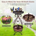 Solar Bird Bath Feeder and Planter - Image 18