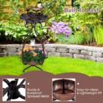 Solar Bird Bath Feeder and Planter - Image 15