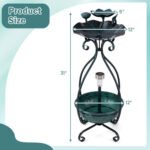 Solar Bird Bath Feeder and Planter - Image 9