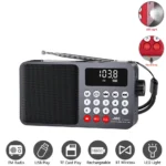 FM Radio Support Bluetooth 5.4 Mode Portable Wireless Multifunctional Automatic Search Support USB TF Card MP3 Player with Emergency Lighting - Image 3