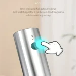 2pcs Rechargeable Electric Salt and Pepper Grinder Set USB Automatic LED Adjustable Coarseness Stainless Steel Kitchen Gadgets for Home Cooking - Image 6