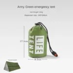 2 Person Emergency Shelter Bivy Survival Tent Kit Mylar Tube Tent Sleeping Bag Waterproof Outdoor SOS Thermal Blanket Reusable - Image 8