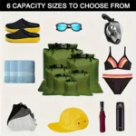 6 PCS Outdoor Waterproof Bag Dry Sack for Drifting Boating Floating Kayaking Beach Waterproof Beach bag Long-lasting dry bag - Image 2