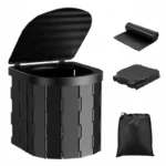 Xmund Portable Outdoor Toilet Folding Car Toilet Travel Self-driving Tour Bucket Toilet Seat Emergency Toilets for Adults Women Children