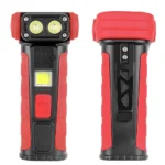 Mini Convenient Rotating Flashlight 6 Modes Adjustable Portable Emergency COB Floodlight Magnetic Work Light For Camping Fishing