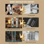 2pcs Rechargeable Electric Salt and Pepper Grinder Set USB Automatic LED Adjustable Coarseness Stainless Steel Kitchen Gadgets for Home Cooking - Image 4