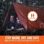 2 Person Emergency Shelter Bivy Survival Tent Kit Mylar Tube Tent Sleeping Bag Waterproof Outdoor SOS Thermal Blanket Reusable - Image 3