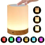 Touch Lamp LED Night Light for Bedrooms Living Room Portable Table Bedside Lamps Rechargeable Warm White RGB Light