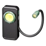 Bikight W12 Magnetic Flexible Tube Work Light with Intelligent Digital Display COB LED 800LM 1500mAh Type-C Rechargeable Gooseneck Clip Magnet Work Light for Camping Repair