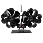 12 Blades Fireplace Fan Heat Powered Stove Eco-Friendly Fan Wood Burn Fan Portable Heater Efficient Oven Fan No Electricity - Image 3